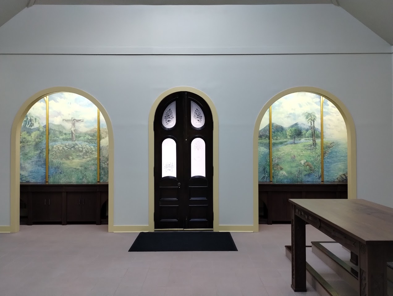 Restored Interior of the chapel at Servant's Oasis.