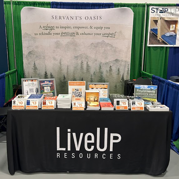 Liveup Resources and Servant's Oasis booth at Citygate.