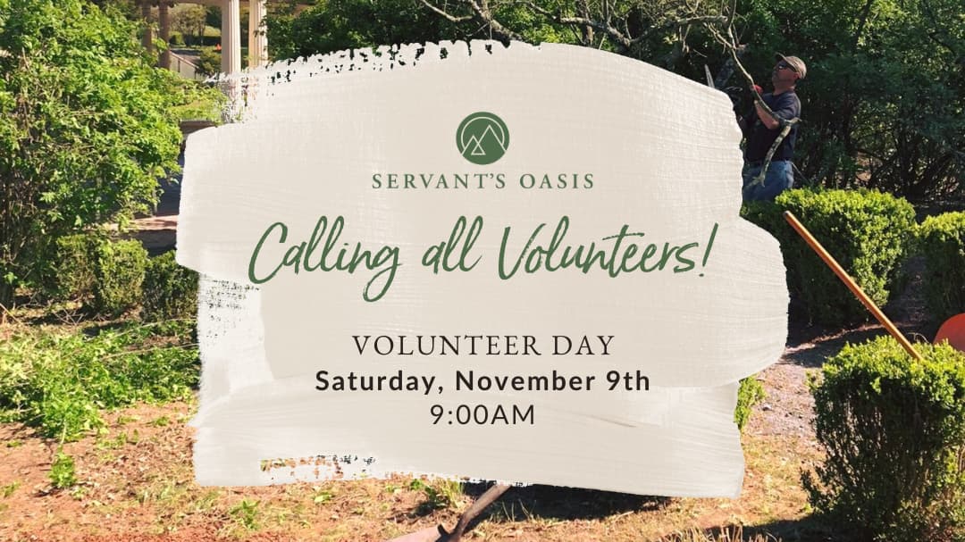 Join us for volunteer day on Saturday, November 9th starting at 9am.