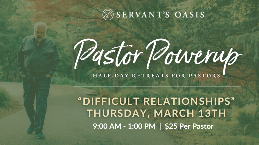 Pastor Powerup on Thursday, March 13th, from 9am-1pm.