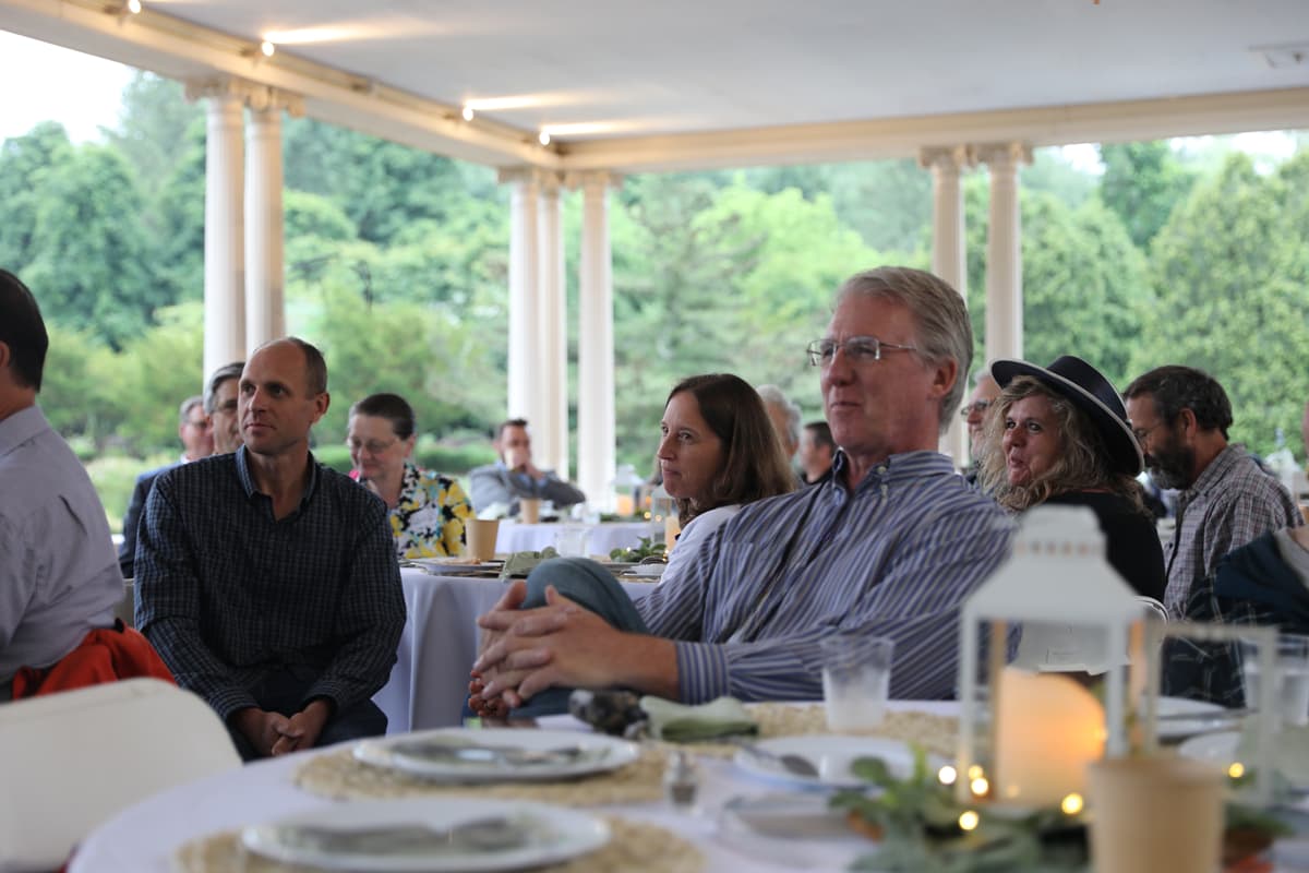 A group of donors attending an event at Servant's Oasis in Harrisburg.