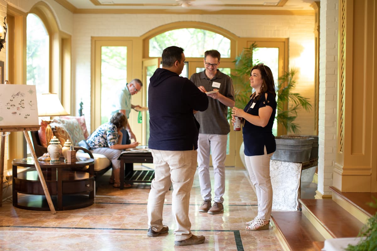 Retreat attendees at Servant's Oasis event space in Harrisburg.